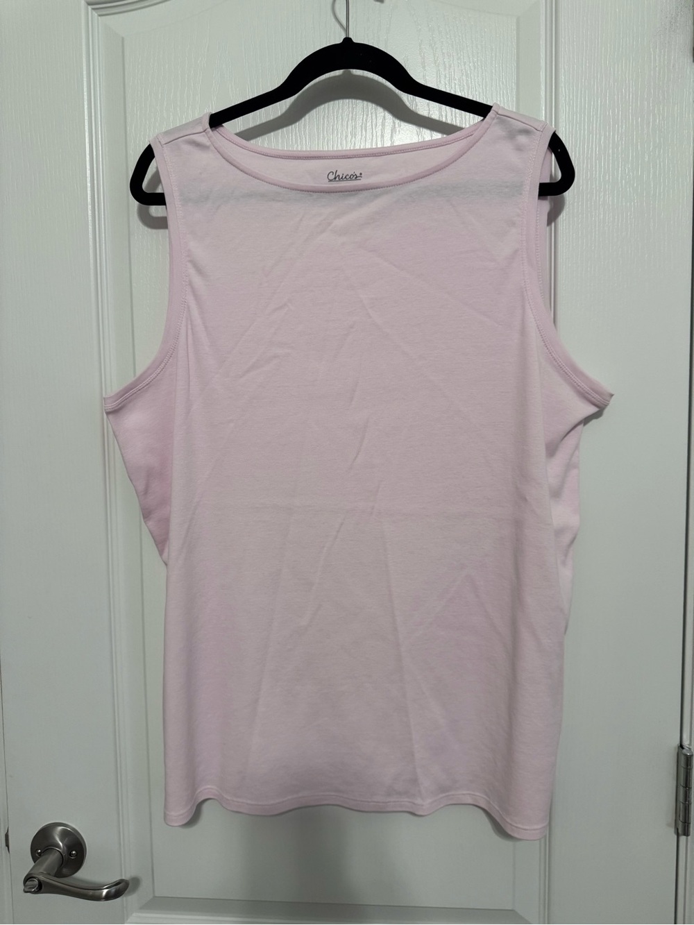 Chico's Soft Scoop Neck Tank in Pale Pink